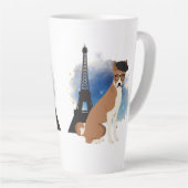 Ein Basenji in Paris Funny Dog Milchtasse (Rechte Ecke)