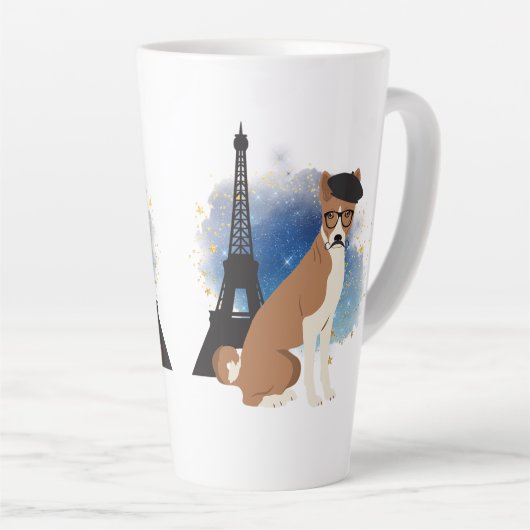 Ein Basenji in Paris Funny Dog Milchtasse (Rechte Ecke)