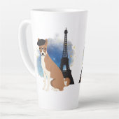 Ein Basenji in Paris Funny Dog Milchtasse (Linke Ecke)