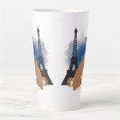 Ein Basenji in Paris Funny Dog Milchtasse (Vorderseite)