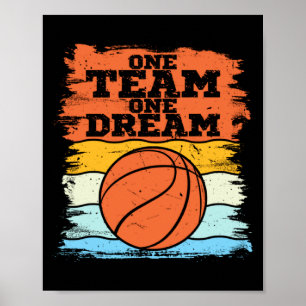 Ein Basketballspieler Zitat Team Traum Poster