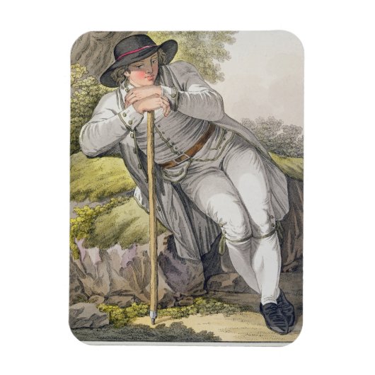 Ein Bauer des Tesino Tales in Tirol, aus einem gem Magnet (Vertikal)