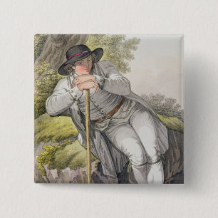 Ein Bauer des Tesino Tales in Tirol, von einer Co Button