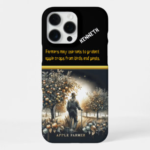 Ein Bauer von Apfel, der in Morgengrauen auf seine iPhone 16 Pro Max Hülle