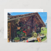 Ein Bauernhof in Gimmelwald, Schweiz Postkarte (Vorne/Hinten)