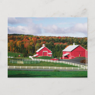 Ein Bauernhof in Vermont nahe Peacham. FREIGABE Postkarte