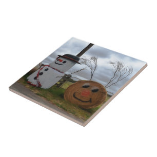 Ein Bauernhof Weihnachten Keramik Tile Fliese