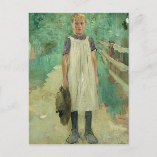 Ein Bauernmädchen, 1895 Postkarte (Vorderseite)