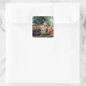 Ein Bauerntanz, 1636-40 Quadratischer Aufkleber (Tasche)