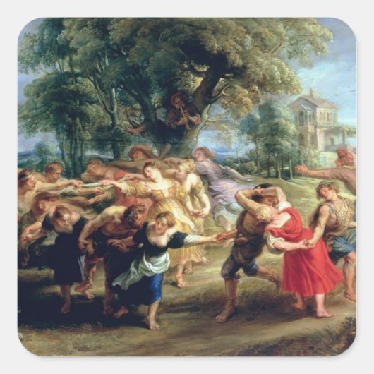 Ein Bauerntanz, 1636-40 Quadratischer Aufkleber (Vorderseite)