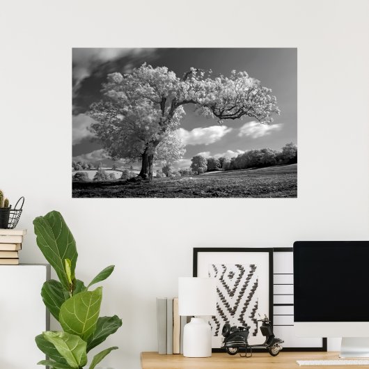 Ein Baum bläst im Wind Poster (Heimbüro)