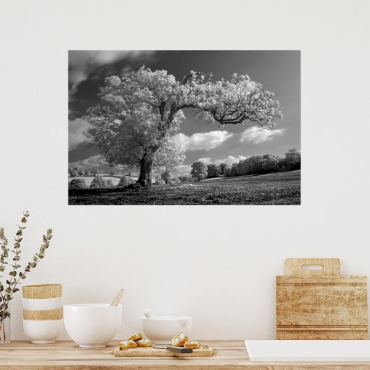 Ein Baum bläst im Wind Poster (Küche)