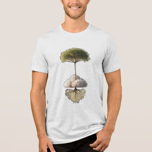 Ein Baum, der auf den Kopf wächst Tri-Blend Shirt (Vorderseite)