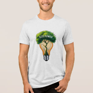 Ein Baum, der in einer Glühbirne wächst Tri-Blend Shirt