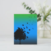 Ein Baum der Krähen Postkarte (Stehend Vorderseite)