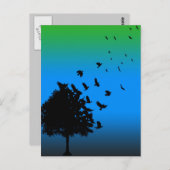 Ein Baum der Krähen Postkarte (Vorne/Hinten)
