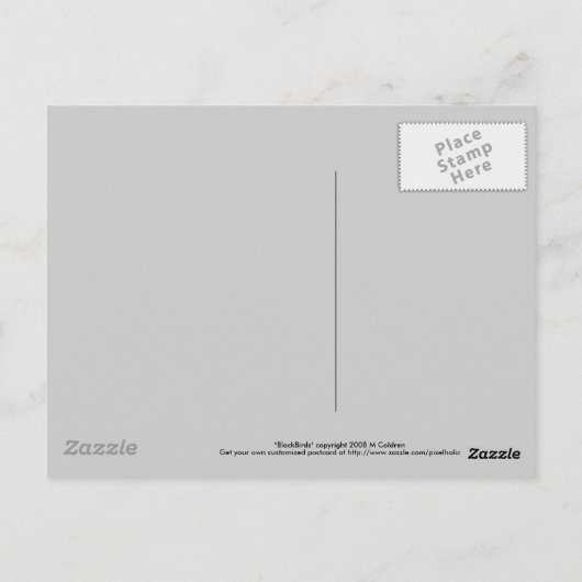 Ein Baum der Krähen Postkarte (Rückseite)