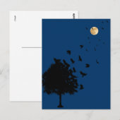 Ein Baum der Krähen Postkarte (Vorne/Hinten)
