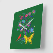 Ein Baum des Lebens Quadratische Wanduhr (Winkel)