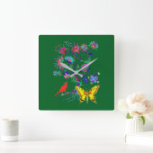 Ein Baum des Lebens Quadratische Wanduhr (Zuhause)