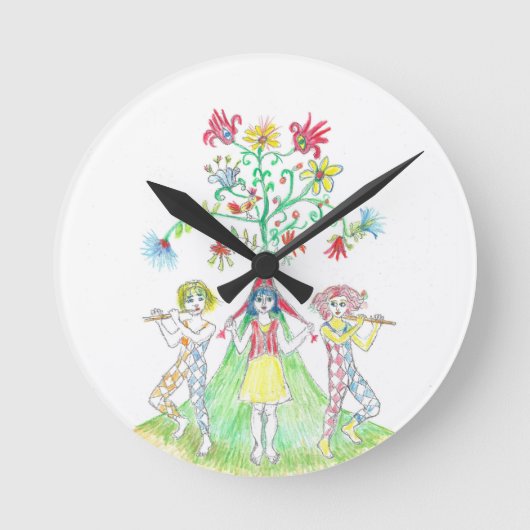 Ein Baum des Lebens und Freunde Runde Wanduhr (Vorderseite)
