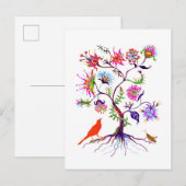 Ein Baum Einladungspostkarte (Vorne/Hinten)