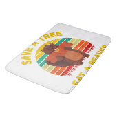 Ein Baum essen ein Biber Funny Beaver Pun Adult Hu Badematte (Schrägansicht)