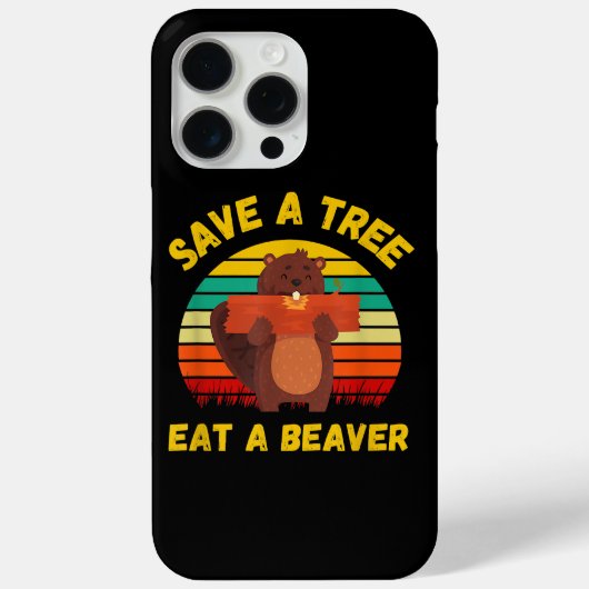 Ein Baum essen ein Biber Funny Beaver Pun Adult Hu Case-Mate iPhone Hülle (Rückseite)