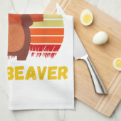 Ein Baum essen ein Biber Funny Beaver Pun Adult Hu Geschirrtuch (Viertel Falte)