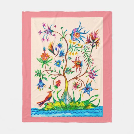 Ein Baum Fleecedecke (Vorderseite)