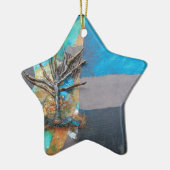 Ein Baum-Hügel Keramik Ornament (Links)