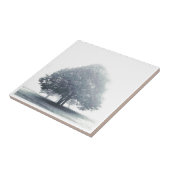 Ein Baum im Nebel Fliese (Seite)