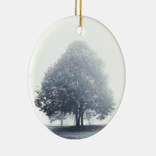 Ein Baum im Nebel Keramik Ornament (Rechts)