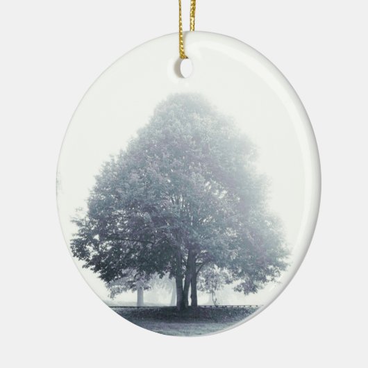 Ein Baum im Nebel Keramik Ornament (Links)