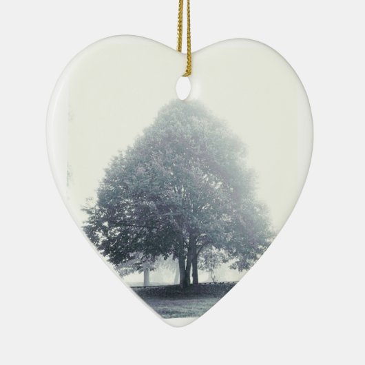 Ein Baum im Nebel Keramik Ornament (Rechts)