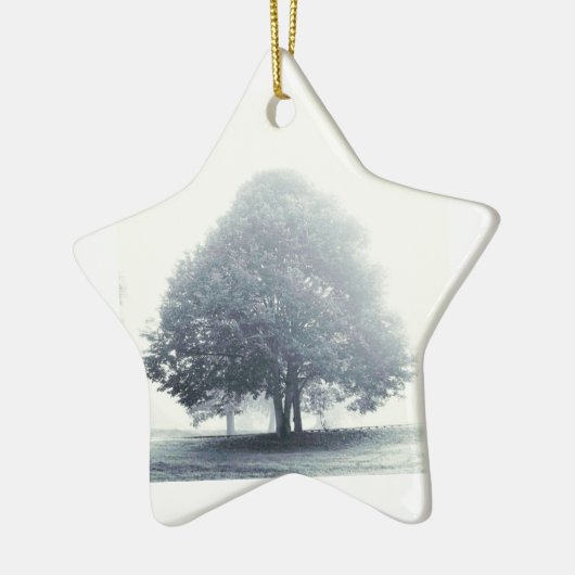 Ein Baum im Nebel Keramikornament (Links)