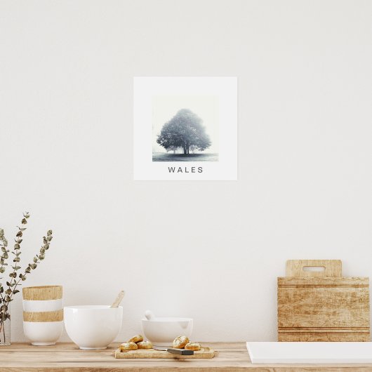 Ein Baum im Nebel Poster (Küche)