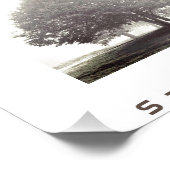 Ein Baum in Nebel-Poster mit jedem Text Fotodruck (Ecke)