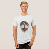 Ein Baum mit komplizierten Wurzeln Tri-Blend Shirt (Vorderseite voll)
