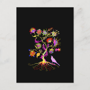 Ein Baum und ein Vogel Postkarte