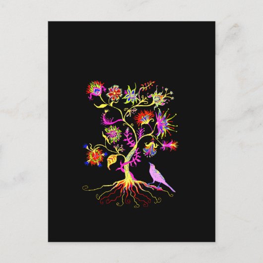 Ein Baum und ein Vogel Postkarte (Vorderseite)