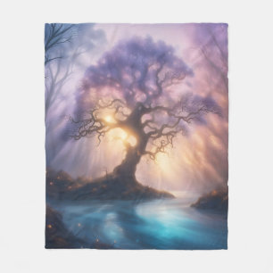 Ein Baum wächst in Fairyland Fleecedecke