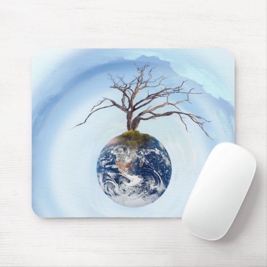 Ein Baumplanet Mousepad (Mit Mouse)