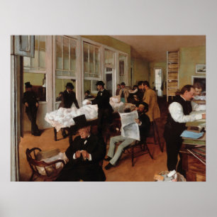Ein Baumwollbüro in New Orleans - Edgar Degas Poster