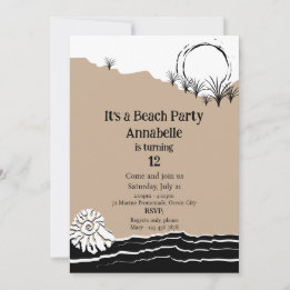 Ein Beach Party zum Geburtstag Einladung