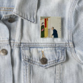Ein beachtlicher Mann, der um Münzen bittet Button (Beispiel)