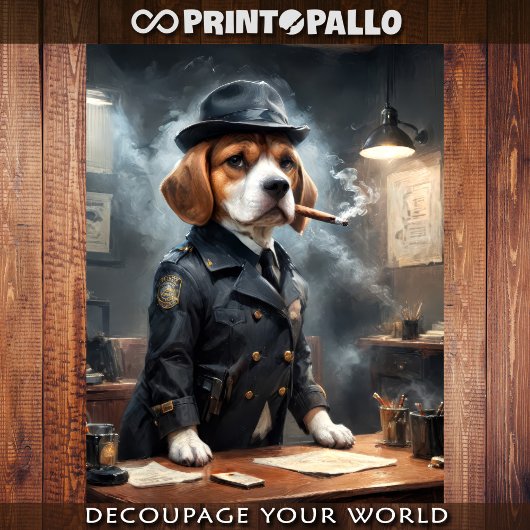 Ein Beagle ist der Polizeichef! Seidenpapier