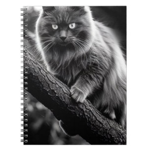 Ein beängstigender Blick auf eine Nachtkatze Notizblock
