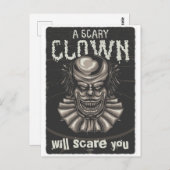 Ein Beängstigender Clown Postkarte (Vorne/Hinten)