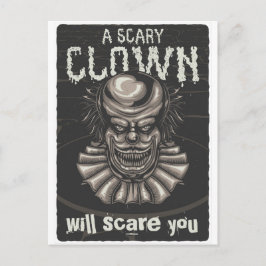 Ein Beängstigender Clown Postkarte